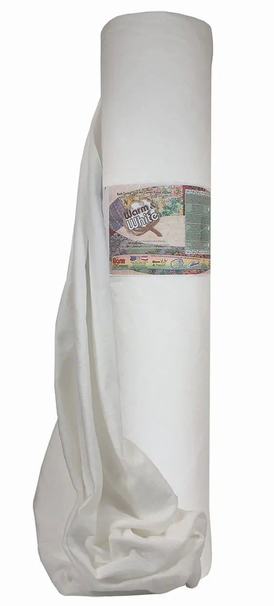 Warm & White 124" x 30 YD Cotton Batting - White Cotton Quilt Batting - Choice FabricsWCDS-2551