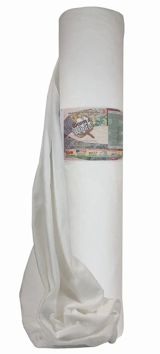Warm & White 124" x 30 YD Cotton Batting - White Cotton Quilt Batting - Choice FabricsWCDS-2551