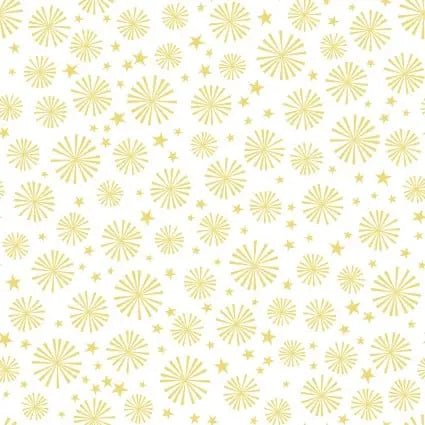 White And Gold Sparklers Cotton 43"/44" Fabric Per Yard - Choice FabricsMASM9201-W
