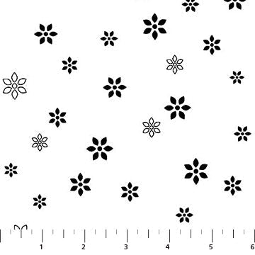 White Basic Blooms Soho Cotton 44"/45" Fabric Per Yard - Choice Fabrics10694-10