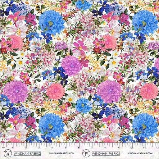 White Wildflower Pickings Midnight Blooms Cotton 44"/45" Fabric Per Yard - Choice Fabrics55072-2
