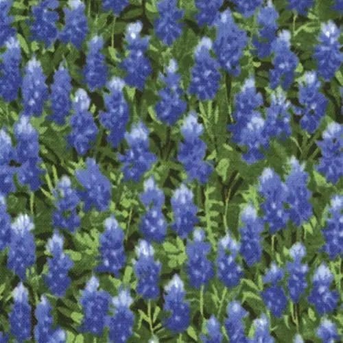 Wildflowers Basics Summer Bluebonnet Allover 44"/45" Fabric Per Yard - Choice Fabrics32366-11