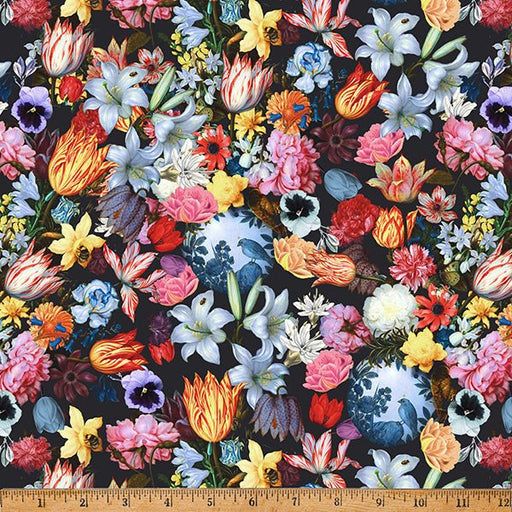 Onyx Floral Paris Luck 43"/44" Fabric Per Yard - Choice FabricsX5647-213-Onyx