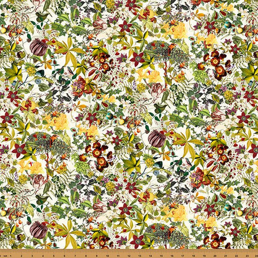 Cream Floral Mousing Around 43"/44" Fabric Per Yard - Choice FabricsX5652-33-Cream