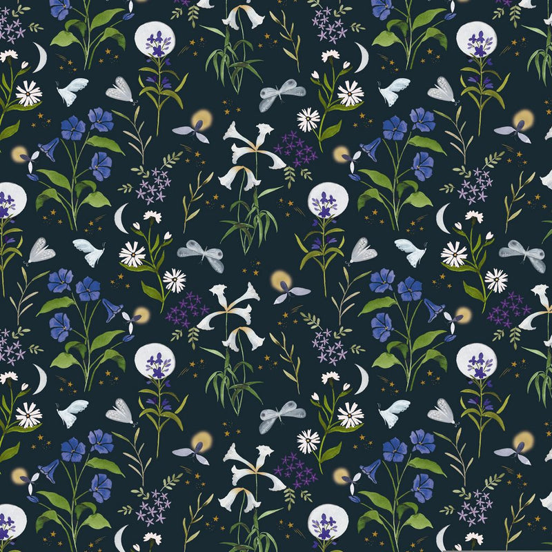 Midnight Fireflies Cotton Wideback Fabric Per Yard - Choice FabricsXSTELLA-DFN3440-MIDNIGHT