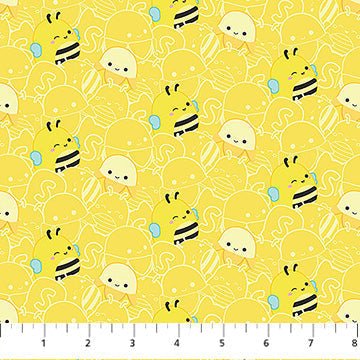 Yellow Bee Squishmallows Cotton 44"/45" Fabric Per Yard - Choice FabricsSQ1009-50
