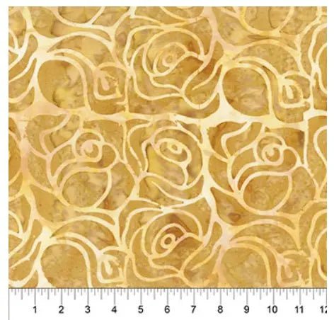 Yellow Caramel Roses Cotton Wideback Fabric per yard - Choice FabricsB83440-53