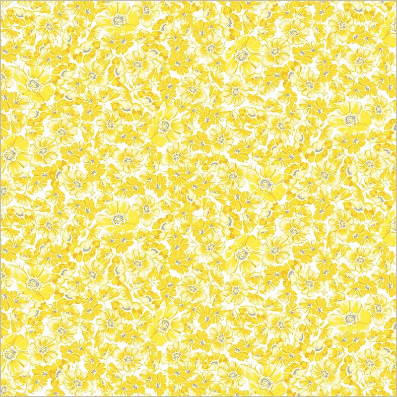 Yellow Verona Allegra Blooms Cotton 44/45 Fabric Per Yard - Choice Fabrics54911-3