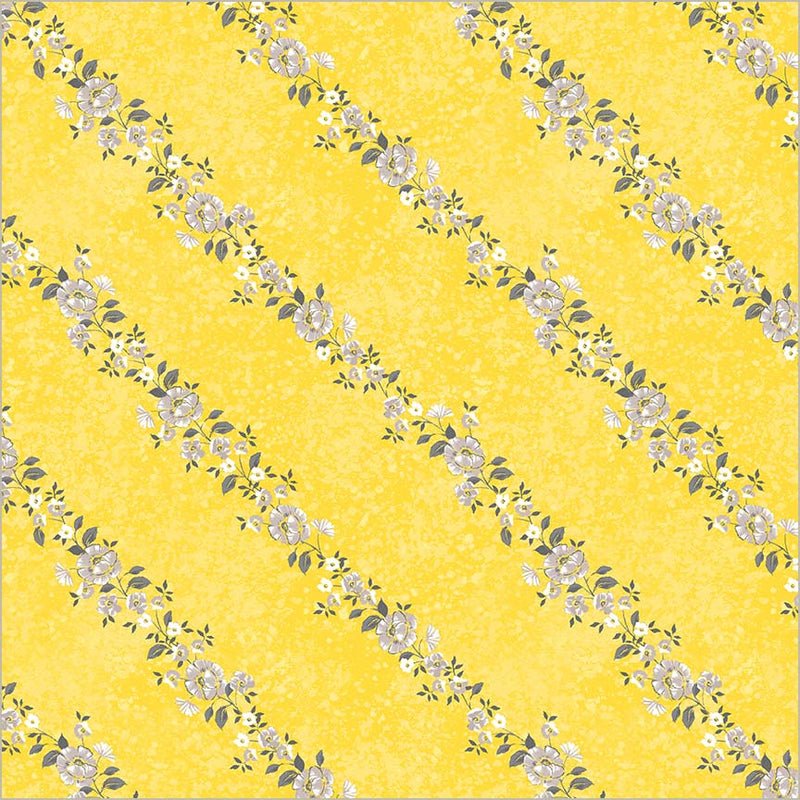 Yellow Verona Verita Vine Cotton 44/45 Fabric Per Yard - Choice Fabrics54910-3