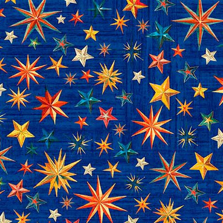 Yippie Ki Yay! Stars Royal Cotton 44"/45" Fabric Per Yard - Choice Fabrics2600-31493-Y