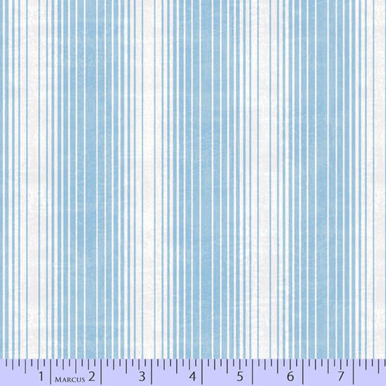 Dance at Dusk - Stripe - White/Light Blue - Choice FabricsR47-0852-0150
