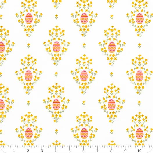 Easter Egg Hunt - White - Choice FabricsC10271-WHITE