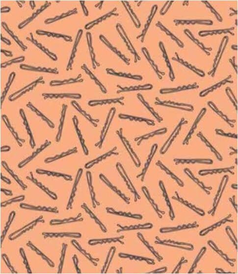 Love is in the Hair - Bobby Pins - Peach (3 - Yard Pack) - Choice Fabrics30210105-02-PEACH