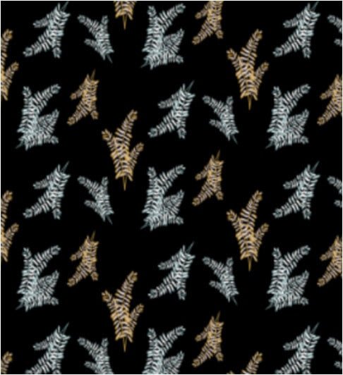 Safari Dreams - Ferns - Black (3 - Yard Pack) - Choice Fabrics29180103-01-BLACK