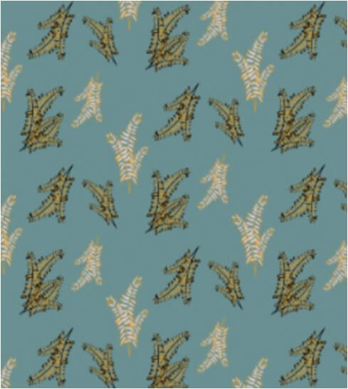 Safari Dreams - Ferns - Blue (3 - Yard Pack) - Choice Fabrics29180103-02-BLUE