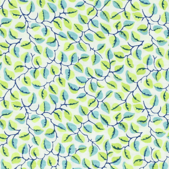 Climbing Leaves - Green/Teal - Choice FabricsZD-78399-001
