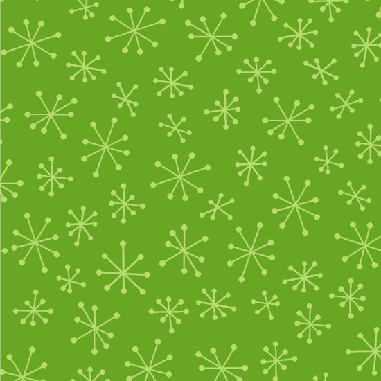 Simply Prints - Tossed Snowflake - Green (3 - Yard Pack) - Choice Fabrics1307-66
