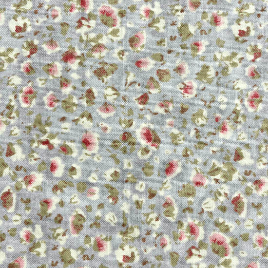 Peony Blossom - Tiny Flowers - Grey (3-Yard Pack)