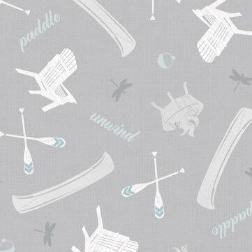 Lake Retreat - Lakeside Toss - Gray - Choice Fabrics3057-59034-914