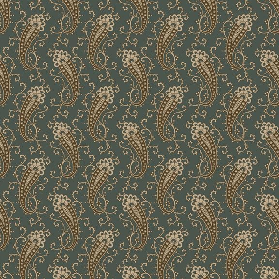 Dressmaker - Paisley - Teal - Choice FabricsR521170D-TEAL