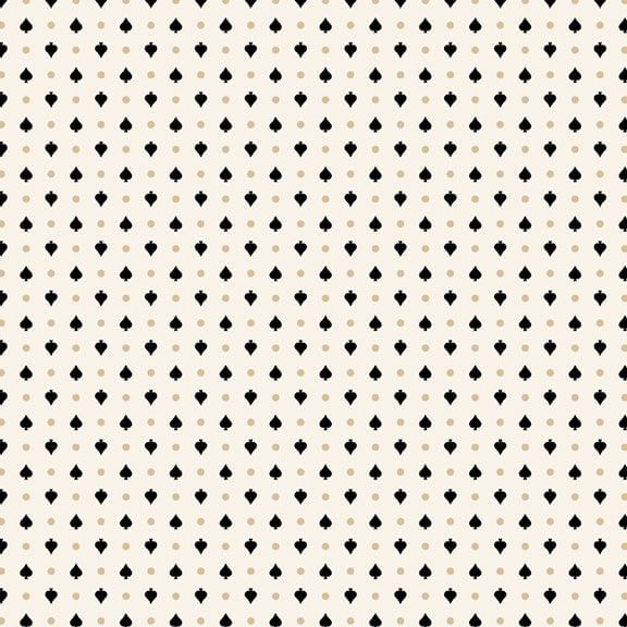 Full House - Spades - Cream (3-Yard Pack)