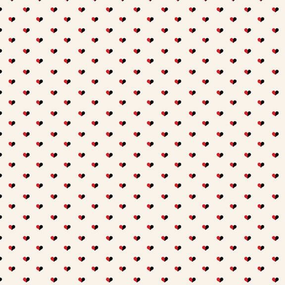 Full House - Split Hearts - Cream (3 - Yard Pack) - Choice FabricsR751277D-CREAM
