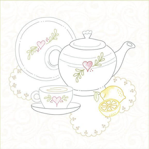 Tea for Two - 24" Panel - Choice FabricsR191192P-GREEN