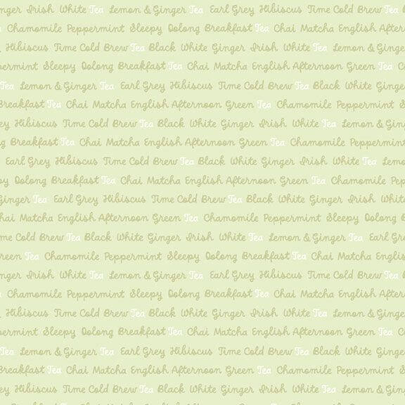 Tea for Two - Words - Lime - Choice FabricsR191197D-LIME