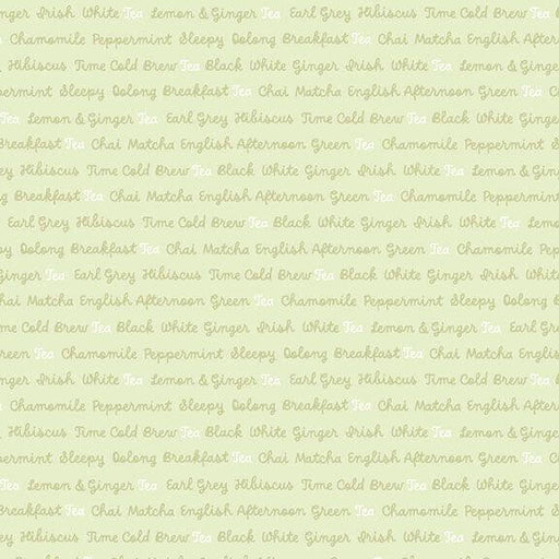 Tea for Two - Words - Lime - Choice FabricsR191197D-LIME