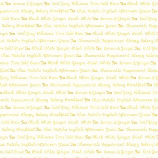 Tea for Two - Words - Yellow - Choice FabricsR191197D-YELLOW