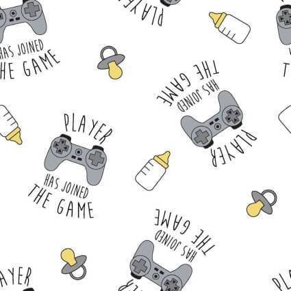 Nursery Flannel - Player Has Joined The Game - Choice FabricsSPR80314-A62026