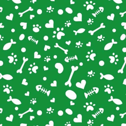 Potpourri of Novelty - Cat Paw Ditsy - Green (3-Yard Pack) - Choice FabricsDATDX-4362-4C-12-3YD