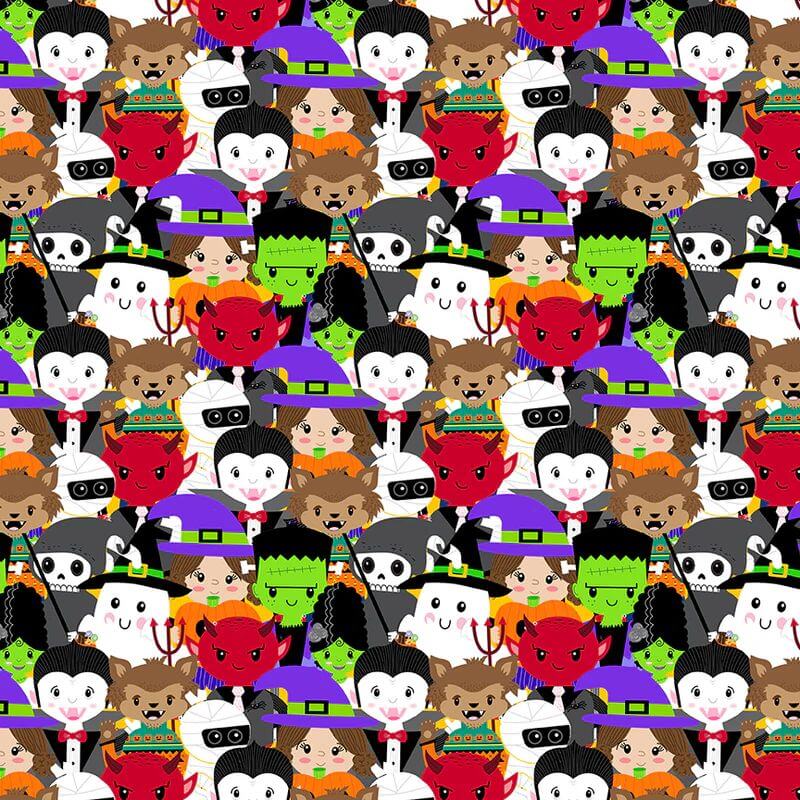 Little Monsters - Trick or Treaters Collage - Choice Fabrics2741-95
