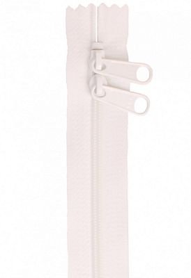30" Double-Slide Handbag Zipper, White - Choice FabricsZIP30-100