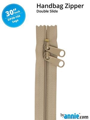 30" Double-Slide Handbag Zipper, Sage - Choice FabricsZIP30-150
