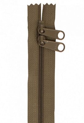 30" Double-Slide Handbag Zipper, Khaki - Choice FabricsZIP30-160