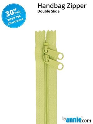 30" Double-Slide Handbag Zipper, Chartreuse - Choice FabricsZIP30-198