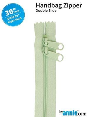 30" Double-Slide Handbag Zipper, Light Mint - Choice FabricsZIP30-201