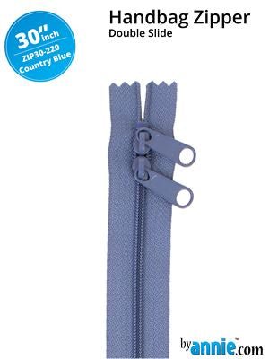 30" Double-Slide Handbag Zipper, Country Blue - Choice FabricsZIP30-220