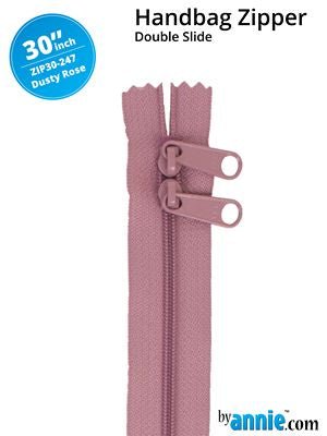30" Double-Slide Handbag Zipper, Dusty Rose - Choice FabricsZIP30-247