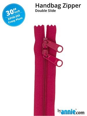 30" Double-Slide Handbag Zipper, Crazy Plum - Choice FabricsZIP30-255