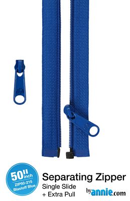 50" Separating Zipper with Extra Slide, Blastoff Blue - Choice FabricsZIP50-215