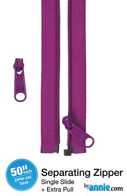 50" Separating Zipper with Extra Slide, Tahiti - Choice FabricsZIP50-245