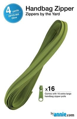 Zippers by the Yard, Olive, 4 Yards - Choice FabricsZIPYD-003