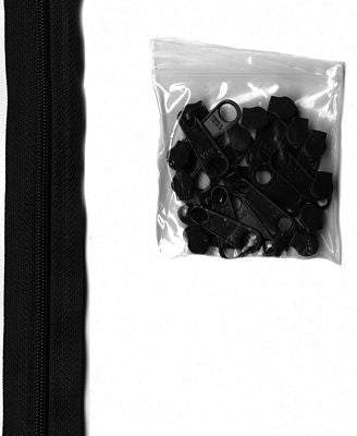Zippers by the Yard, Black, 4 Yards - Choice FabricsZIPYD-105