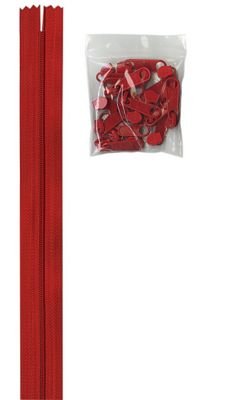 Zippers by the Yard, Atom Red, 4 Yards - Choice FabricsZIPYD-260