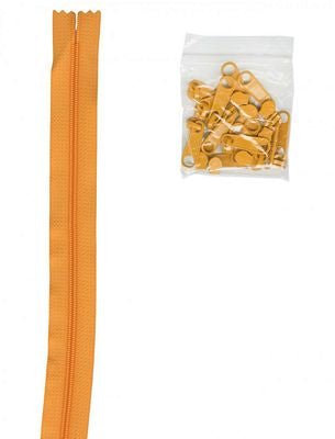 Zippers by the Yard, Papaya, 4 Yards