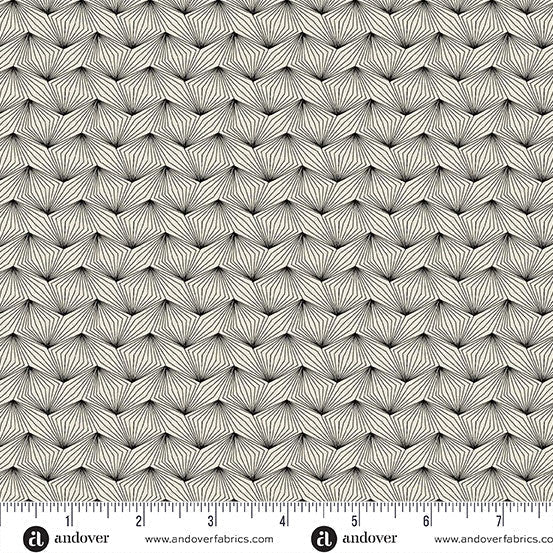 Zig Zag Cream Black Nightfall 44"/45" Cotton Fabric Per Yard - Choice FabricsA-10205-K