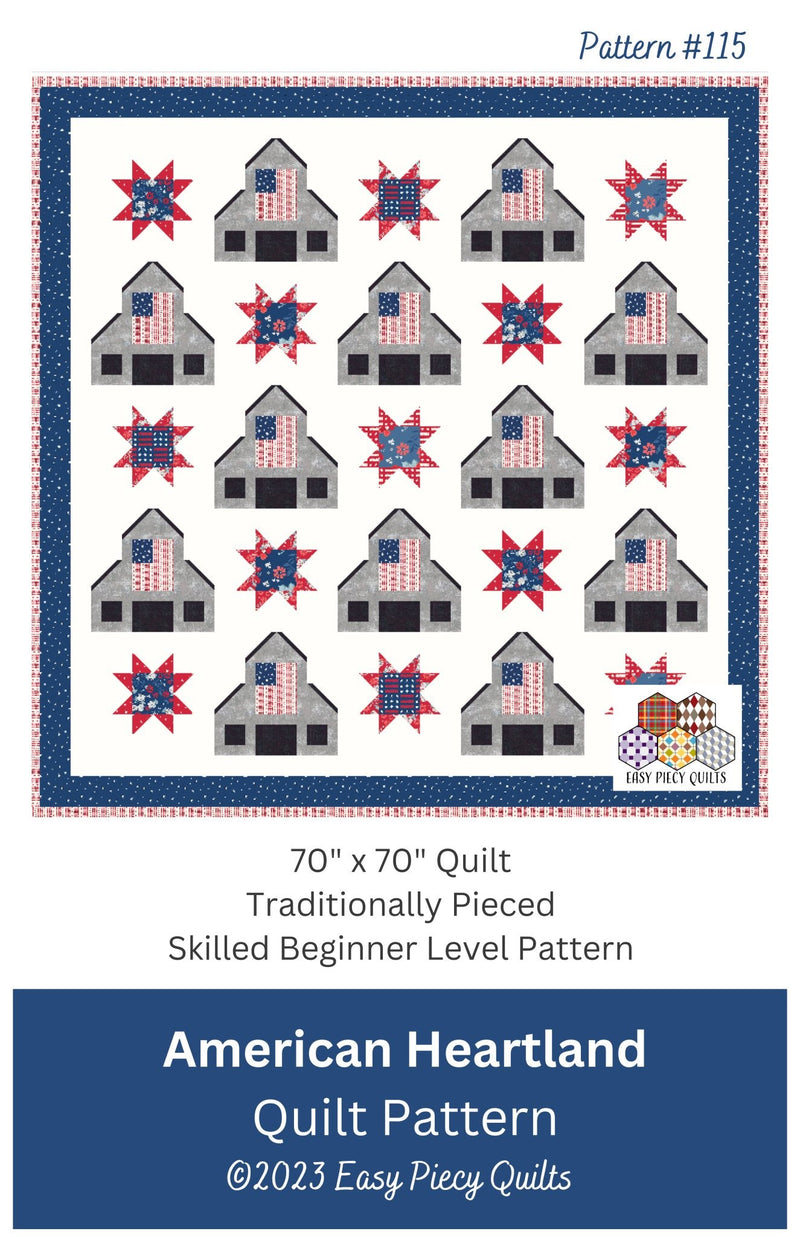American Heartland Quilt Pattern - PAPER PRINT VERSION - Choice Fabricssku-43120651763865