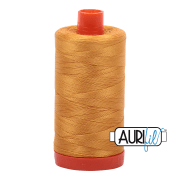 Aurifil 50wt Mako Cotton Thread - Orange Mustard 2140 - Choice FabricsMK50SP2140